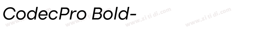 CodecPro Bold字体转换